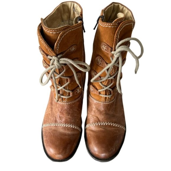 Joseph Seibel Shoes - Joseph Seibel Suede/Leather Shearling Boots - EU Size 38